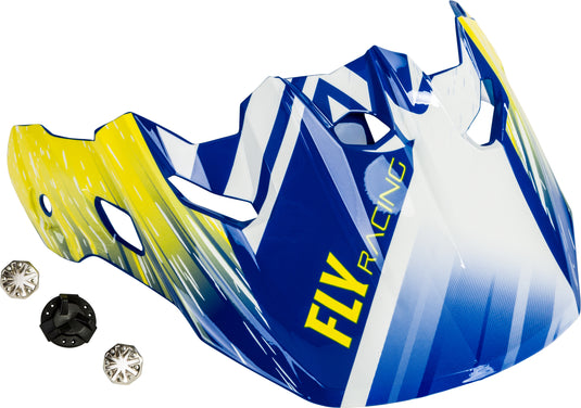 TOXIN RESIN VISOR WHITE/YELLOW/BLUE 73-88047 image 1