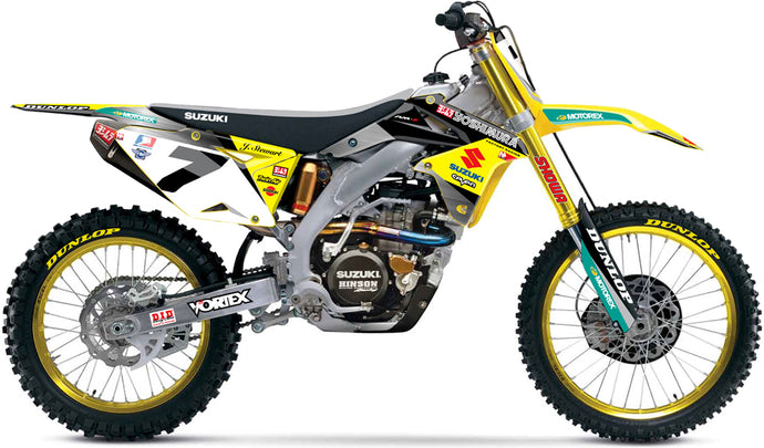 2014 YOSHIMURA SUZ SILVE R TEAM KIT RMZ 450 WHT N40-4650 image 1