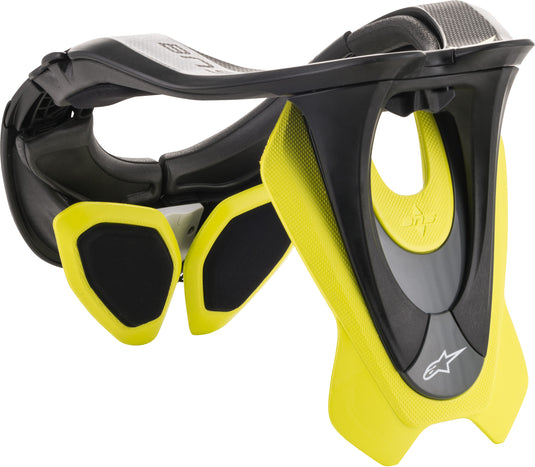 BNS TECH-2 NECK SUPPORT BLACK/YELLOW LG-XL 6500019-155-L/XL image 2