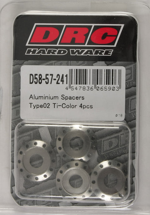 ALUMINUM SPACERS TYPE 2 TITANIUM M6X12MM 4/PK D58-57-241 image 1