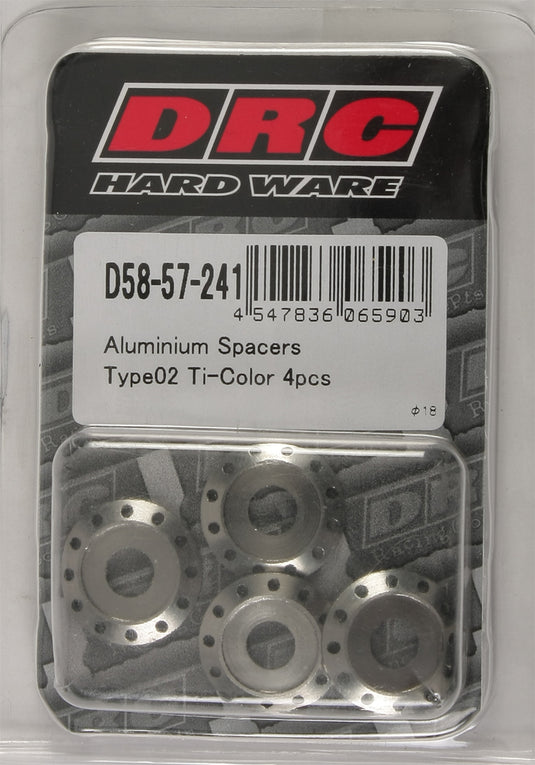 ALUMINUM SPACERS TYPE 2 TITANIUM M6X12MM 4/PK D58-57-241 image 1