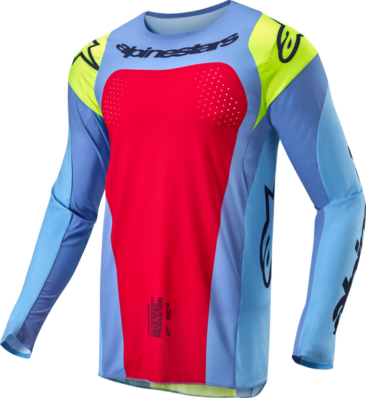 TECHSTAR OCURI JERSEY LT BLUE/YLW FLUO/RED BERRY 2X 3767024-7064-XXL image 1