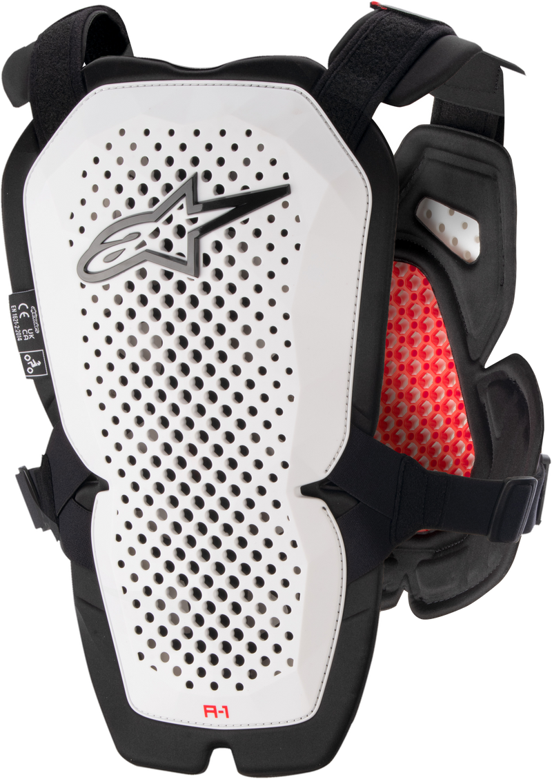 Load image into Gallery viewer, A-1 CHEST PROTECTOR WHITE/BLACK/RED MD/LG 6700123-213-M/L image 2
