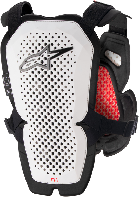 A-1 CHEST PROTECTOR WHITE/BLACK/RED MD/LG 6700123-213-M/L image 2