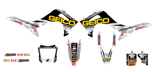 2014 GEICO HONDA CAMO COMPLETE KIT WHITE 20-10-925 image 1