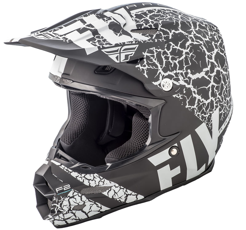 Load image into Gallery viewer, F2 CARBON FRACTURE HELMET MATTE BLACK/WHITE SM 73-4171-2-S image 1
