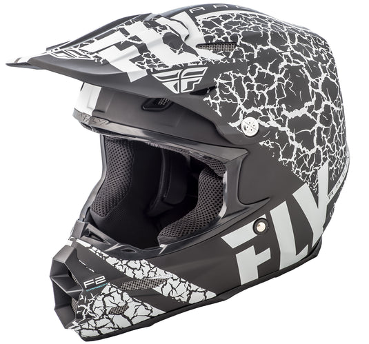 F2 CARBON FRACTURE HELMET MATTE BLACK/WHITE SM 73-4171-2-S image 1