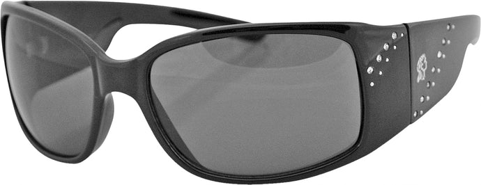BOISE SUNGLASSES BLACK FRAME W/SMOKED LENS EZBE01 image 1