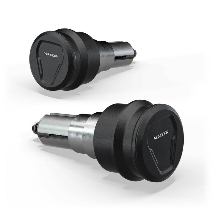 ESAGANO-LS BAR ENDS PAIR BLACK 161-364 image 1