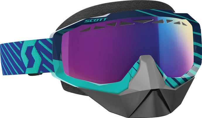 GOGGLE HUSTLE SNOW BLU/ TEAL AMP TEAL CHROME LENS 262582-5572315 image 1