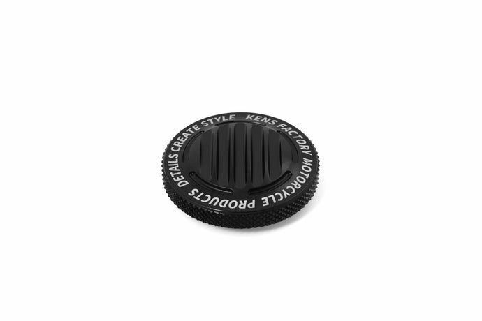 NX LVL GAS CAP FINNED BLACK DUMMY CAP FOR M8 LH KFC-11 image 1