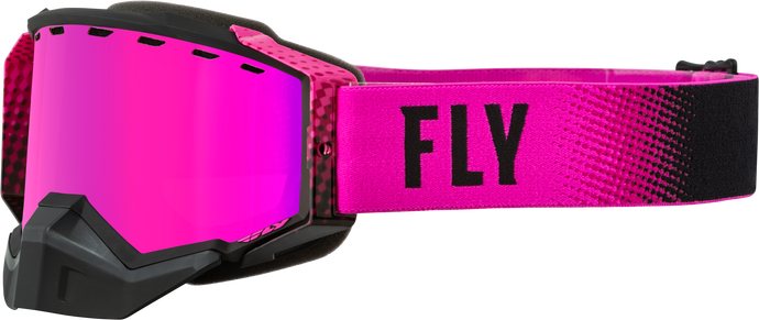 ZONE SNOW GOGGLE BLACK/PINK W/ PINK MIRROR/PINK LENS 37-50265 image 1