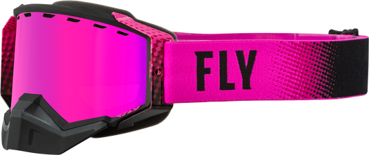 ZONE SNOW GOGGLE BLACK/PINK W/ PINK MIRROR/PINK LENS 37-50265 image 1