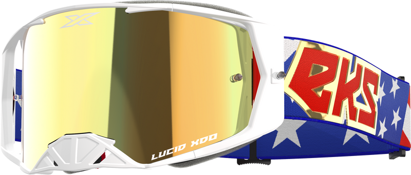 Load image into Gallery viewer, LUCID GOGGLE USA STARS AND STRIPES GOLD MIRROR LENS 067-12024 image 1
