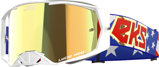 LUCID GOGGLE USA STARS AND STRIPES GOLD MIRROR LENS 067-12024 image 1