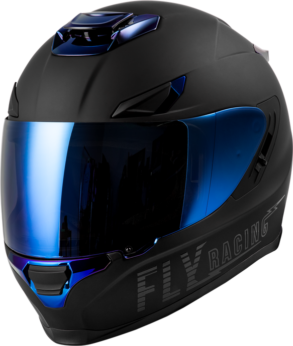 SENTINEL RECON HELMET MATTE BLACK/BLUE CHROME 2X 73-84282X image 1