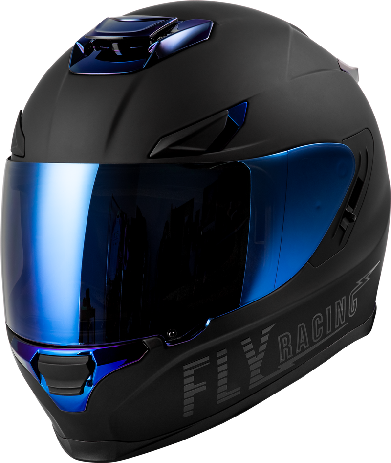 Load image into Gallery viewer, SENTINEL RECON HELMET MATTE BLACK/BLUE CHROME 2X 73-84282X image 1
