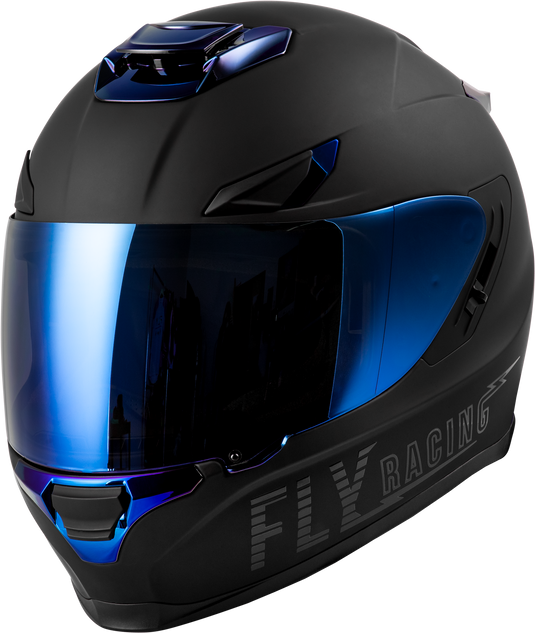 SENTINEL RECON HELMET MATTE BLACK/BLUE CHROME 2X 73-84282X image 1