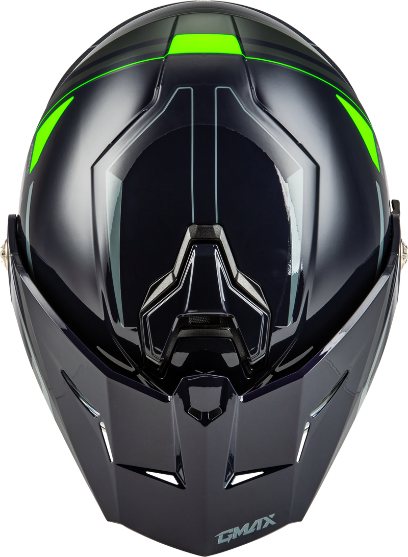Load image into Gallery viewer, MD-74S SPECTRE SNOW HELMET W/ ELEC SHIELD GREY/NEON GREEN SM M10742764 image 3
