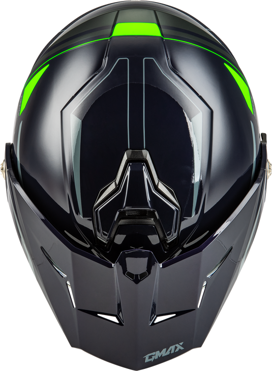 MD-74S SPECTRE SNOW HELMET W/ ELEC SHIELD GREY/NEON GREEN SM M10742764 image 3