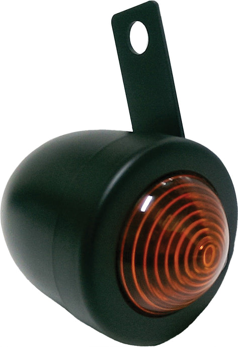 BULLET MARKER LIGHT W/BRKT BLK AMBER LENS SINGLE FILAMENT 201047 image 1