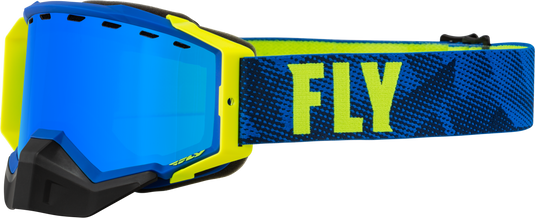 ZONE SNOW GOGGLE BLUE/HI-VIS W/ SKY BLUE MIRROR/SMOKE LENS 37-50266 image 1