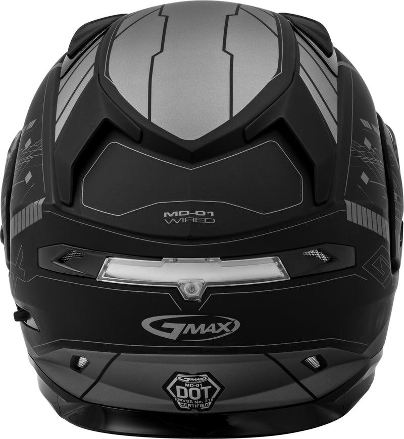 Load image into Gallery viewer, MD-01S MODULAR WIRED SNOW HELMET MATTE BLACK/SILVER MD G2011455D TC-17-ECE image 4
