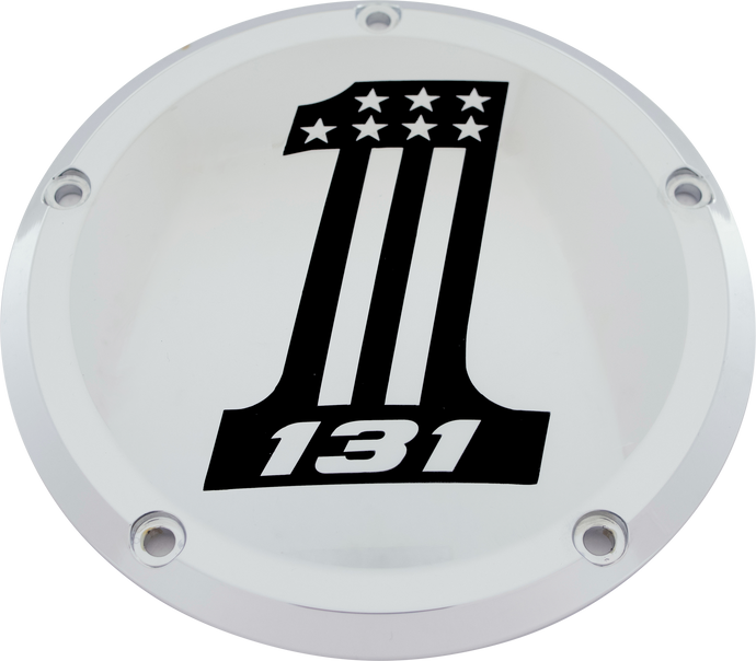7   M8 FLT/FLH DERBY COVER 131 CHROME 131-14-46 image 1