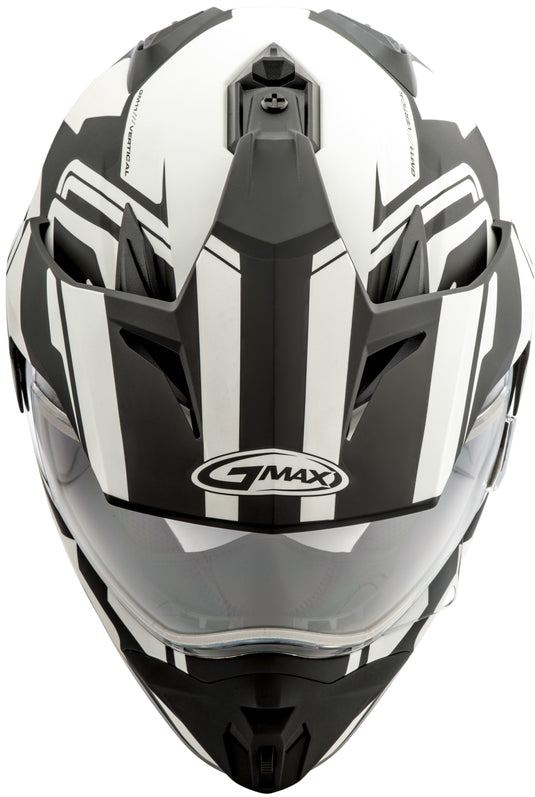 GM-11S DUAL-SPORT VERTICAL SNOW HELMET MATTE BLK/WHITE MD G2111435 F.TC-15 image 5