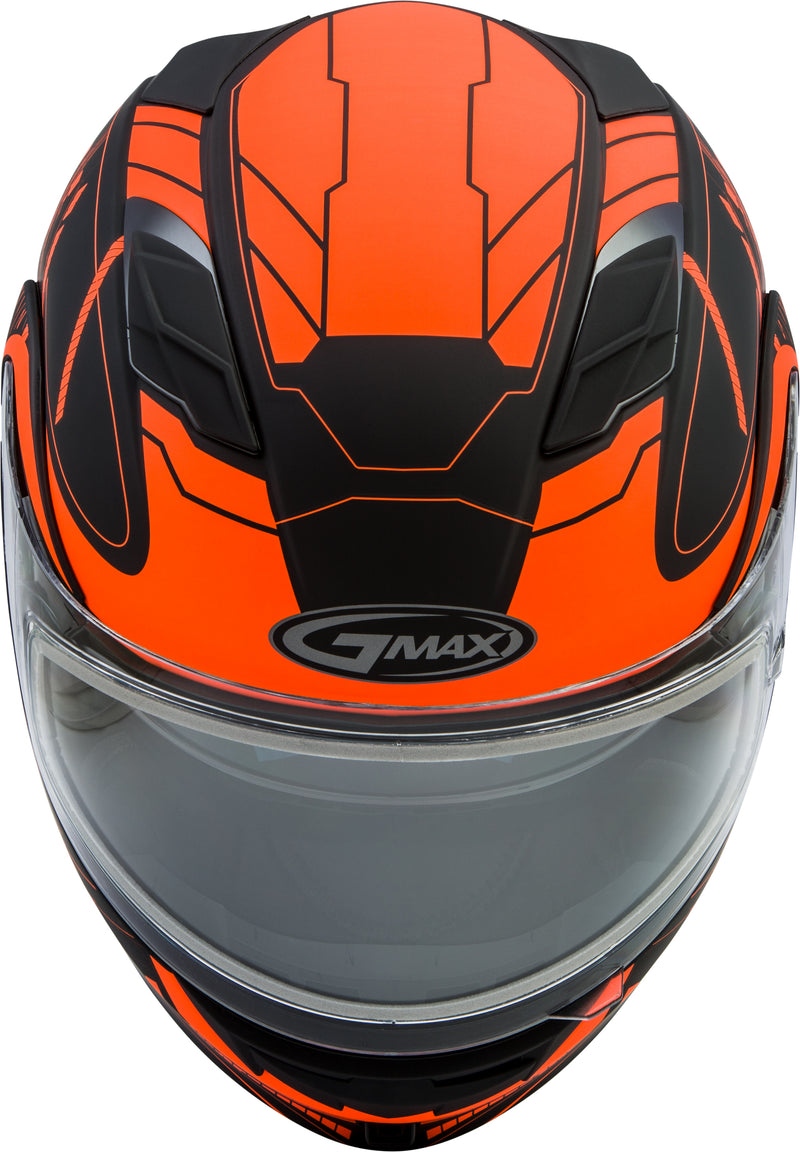 Load image into Gallery viewer, MD-01S MODULAR WIRED SNOW HELMET BLACK/NEON ORANGE XL G2011697D TC-26-ECE image 3
