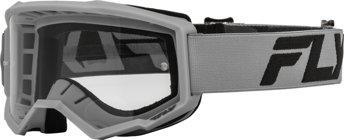 YOUTH FOCUS GOGGLE SILVER/CHAR W/ CLEAR LENS 37-51157Y image 1