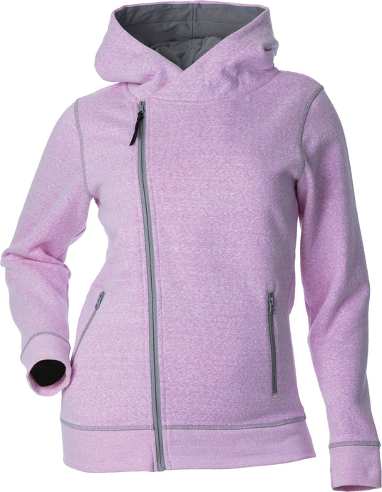 DIAGONAL ZIP HOODIE PINK/HEATHER S 35691 image 1