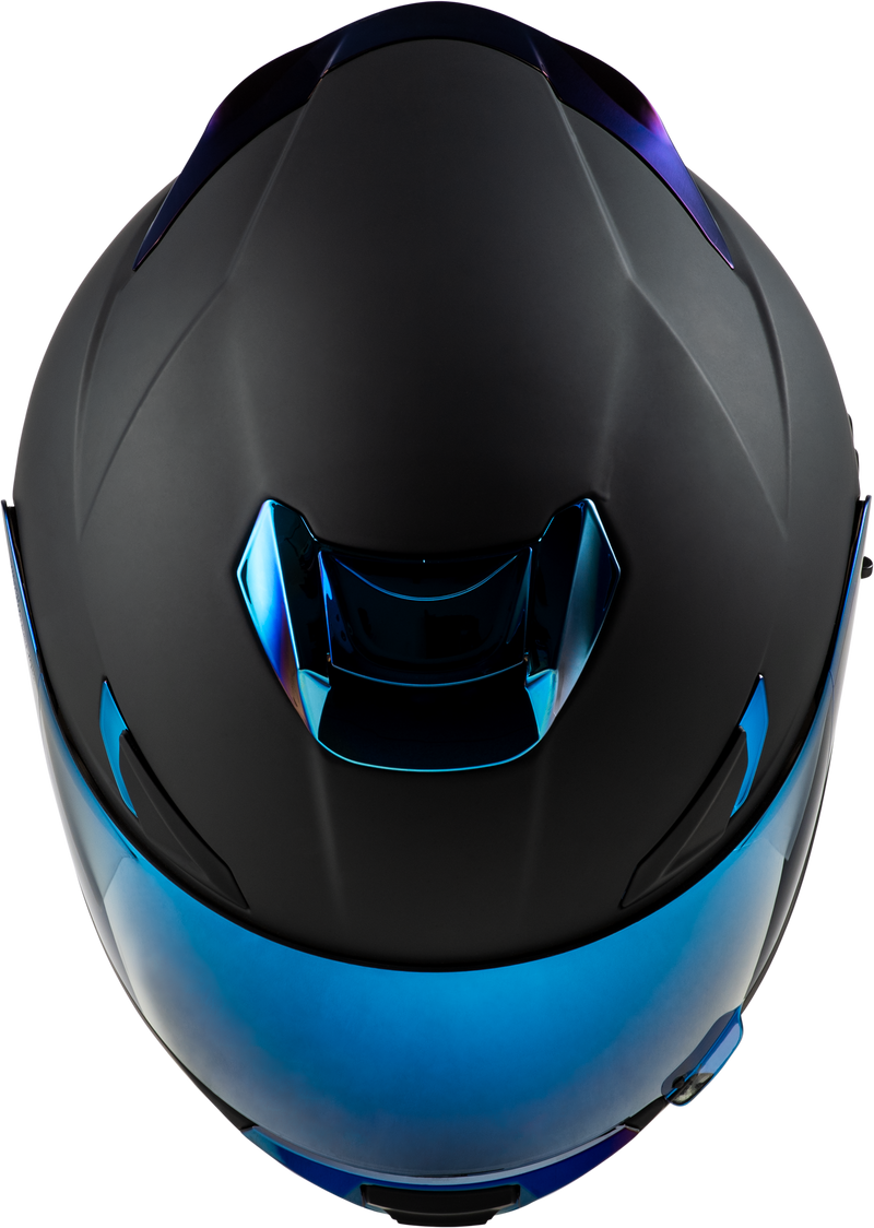 Load image into Gallery viewer, SENTINEL RECON HELMET MATTE BLACK/BLUE CHROME SM 73-8428S image 3

