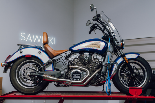 INDIAN SCOUT SHORTY BRUSHED SS W/ BLK END CAP 930-01361 image 2