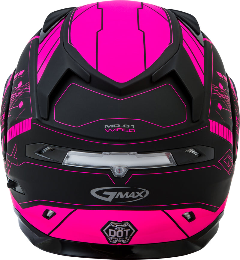 Load image into Gallery viewer, MD-01S MODULAR WIRED SNOW HELMET BLACK/PINK XS G2011403D TC-14-ECE image 4
