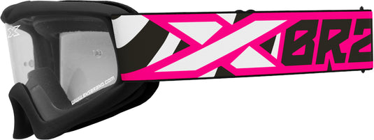 YOUTH XGROM FLO PINK/ZEBRA CLEAR LENS 067-30315 image 1