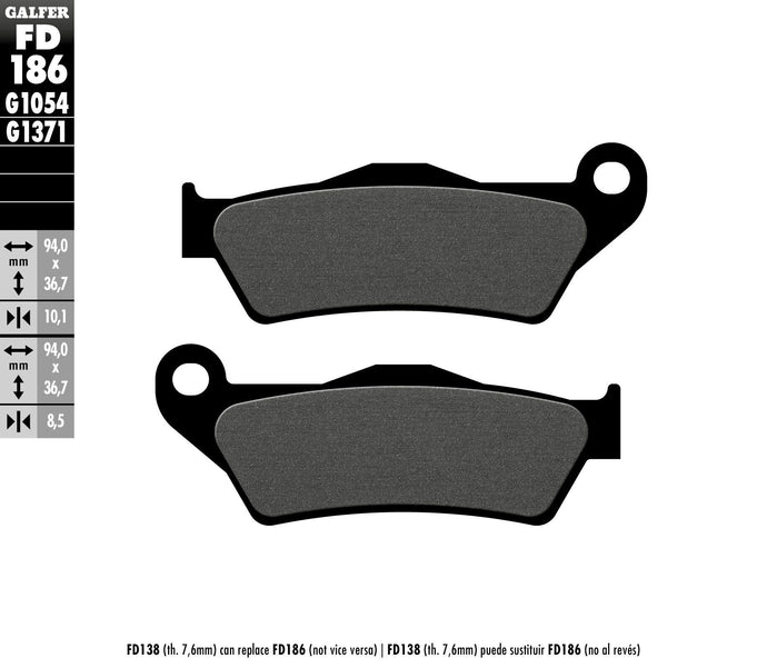 BRAKE PADS SEMI METALLIC FD186G1054 FD186G1054 image 1