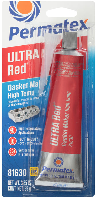 ULTRA RED RTV SILICONE 3.5OZ 12/CASE 81630 image 1