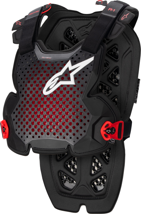 A-1 CHEST PROTECTOR ANTHRACITE/BLACK/RED  MD/LG 6700123-1431-M/L image 1