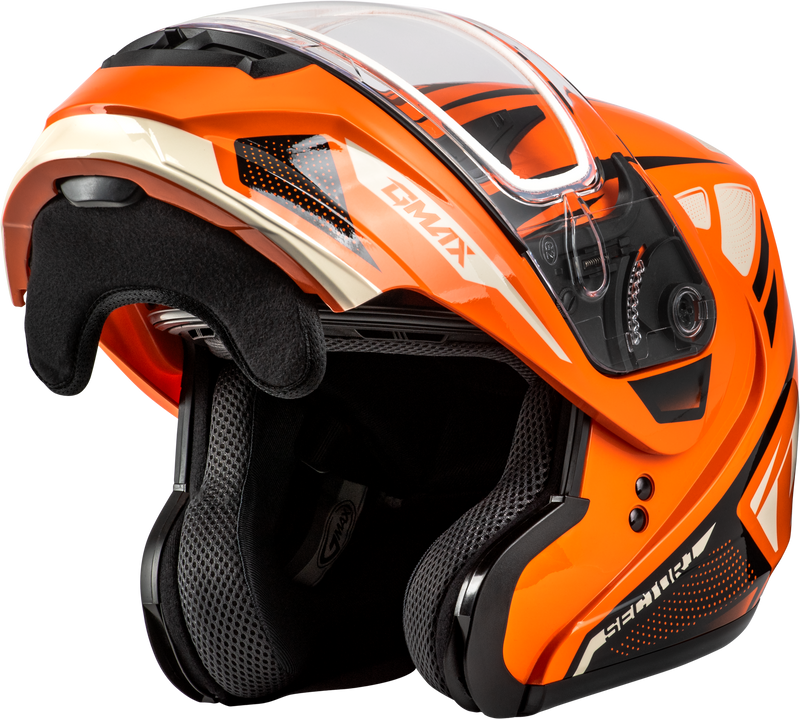Load image into Gallery viewer, MD-04S SECTOR SNOW HELMET ORANGE/BLACK SM M2043284 image 5
