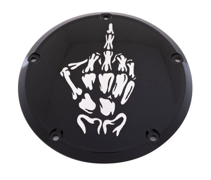 7   TC DERBY COVER BONE FINGER BLACK SKUL24-12BG image 1