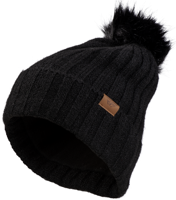 FLY WOMEN'S SNOW POM BEANIE BLACK 22-3252 BLACK image 1