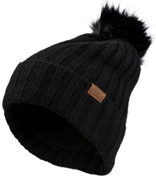 FLY WOMEN'S SNOW POM BEANIE BLACK 22-3252 BLACK image 1