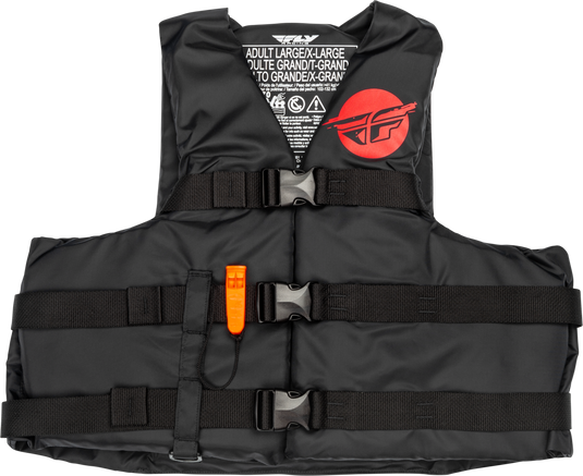 NYLON FLOTATION VEST BLACK/RED 3X 221-304103X image 1
