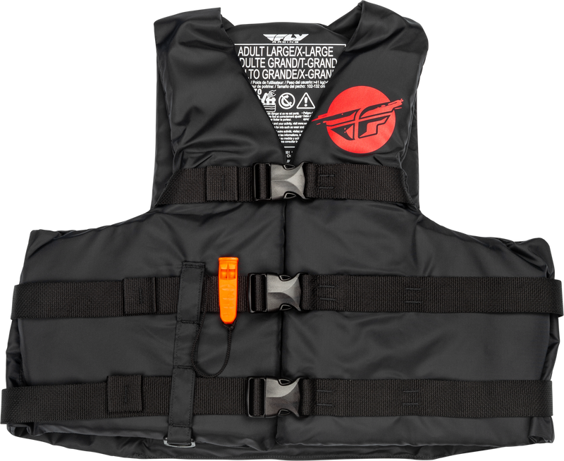 Load image into Gallery viewer, NYLON FLOTATION VEST BLACK/RED 2X 221-304102X image 1
