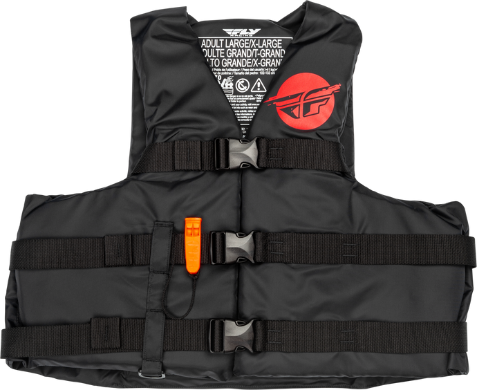 NYLON FLOTATION VEST BLACK/RED LG/XL 221-30410L image 1