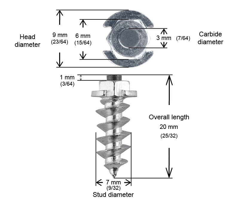 Load image into Gallery viewer, 18MM SHOUDLER SCREW STUDS QTY 200 SS-18200 image 2
