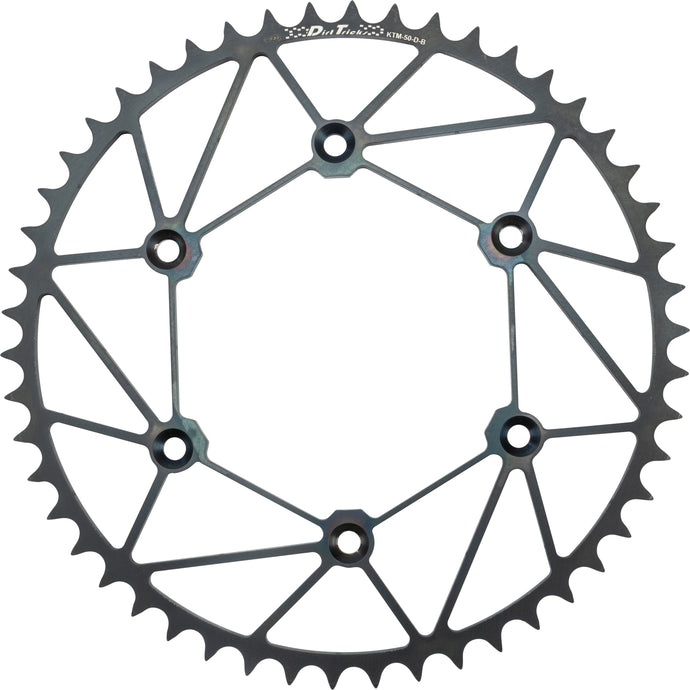 REAR SPROCKET CHROMOLY STL/ZIR 50T-520 BLK KTM/HUSQ KTM-50-D-B image 1