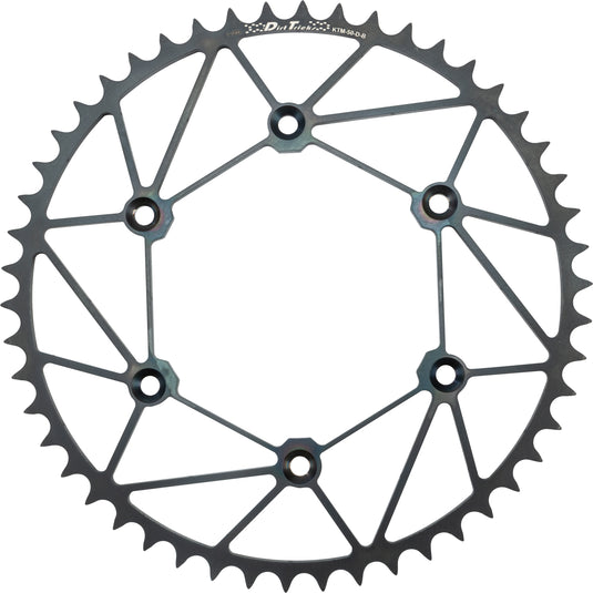 REAR SPROCKET CHROMOLY STL/ZIR 50T-520 BLK KTM/HUSQ KTM-50-D-B image 1
