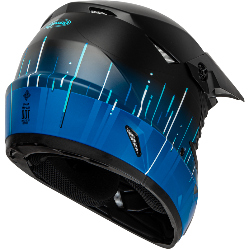 Load image into Gallery viewer, MX-46 FREQUENCY OFF-ROAD HELMET MATTE BLACK/BLUE MD D3463115 image 2
